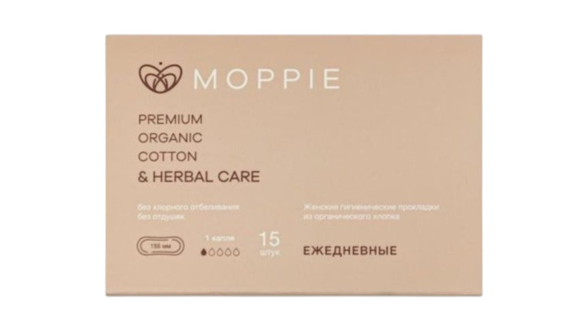 Прокладки ежедневные Moppie Herbal Care 15 шт