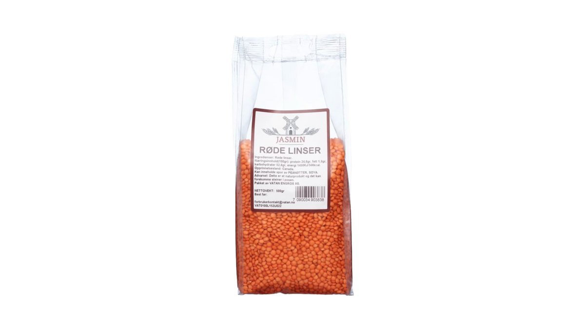 Jasmin Linser Røde, 500 g