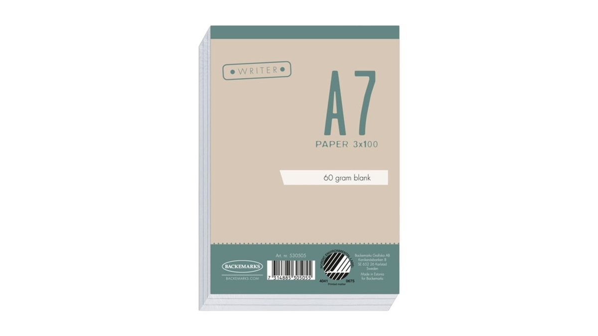 A7 Notesblok blank 3-pak. Writer 3 stk.