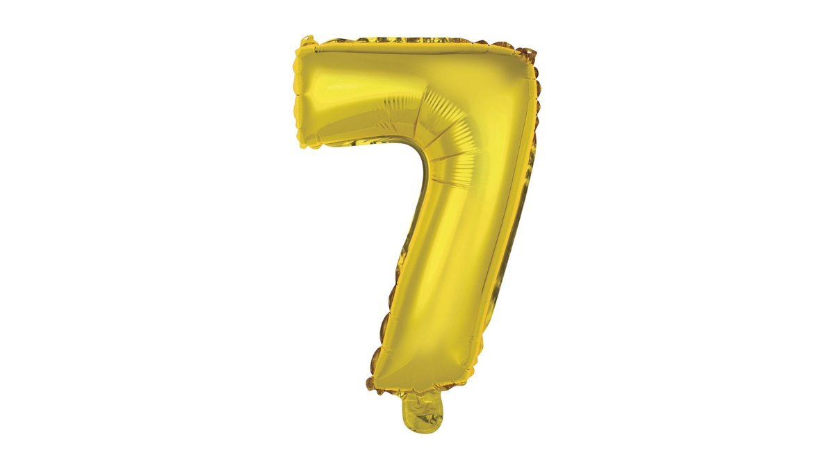 Numerofolio 7 kullanvärinen puhallettava 35 cm