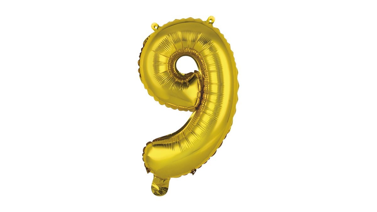 Numerofolio 9 kullanvärinen puhallettava 35 cm