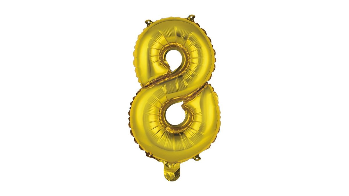 Numerofolio 8 kullanvärinen puhallettava 35 cm