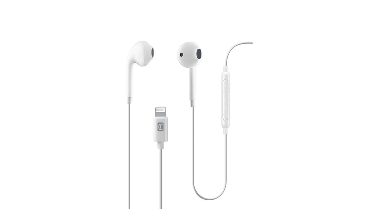 Cellularline In-ear høretelefoner Lightning hvide