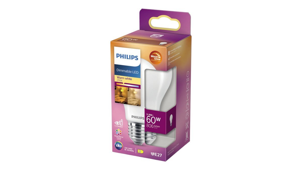 Philips LED Classic 60W E27 hvid 1 stk