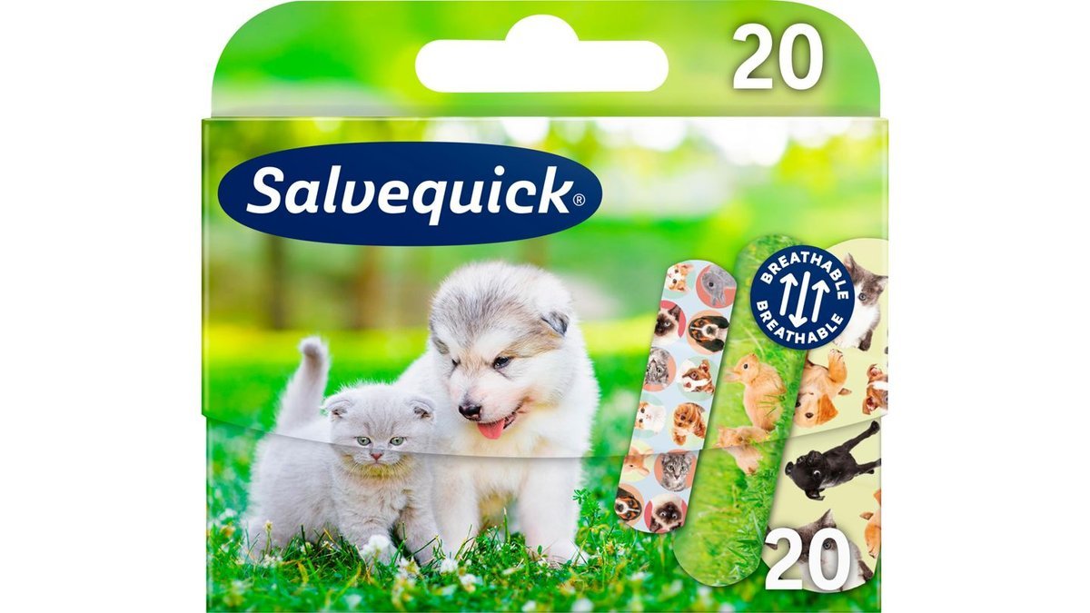 Salvequick Plåster Animal Planet, 20-pack