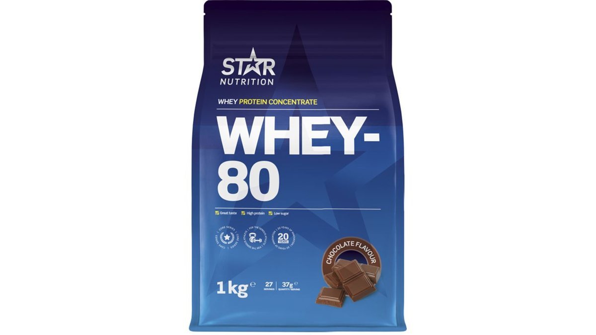 Star Nutrition Whey-80 Choklad, 1 kg