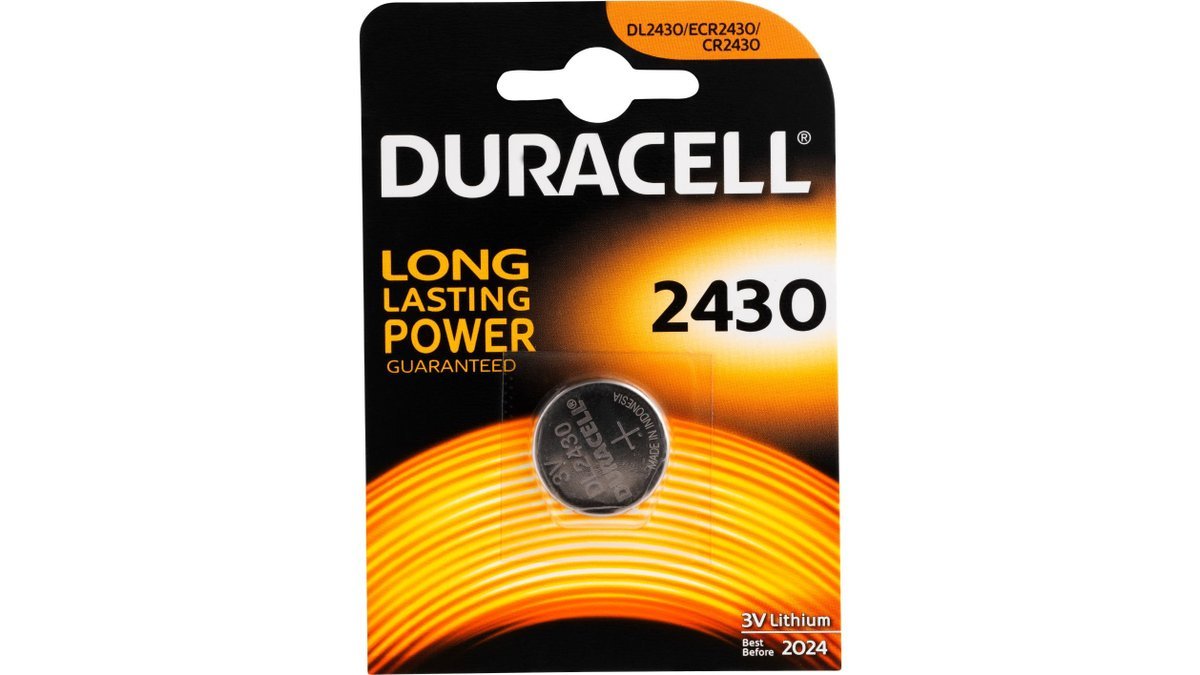 Knapcellebatteri CR 2430, Duracell