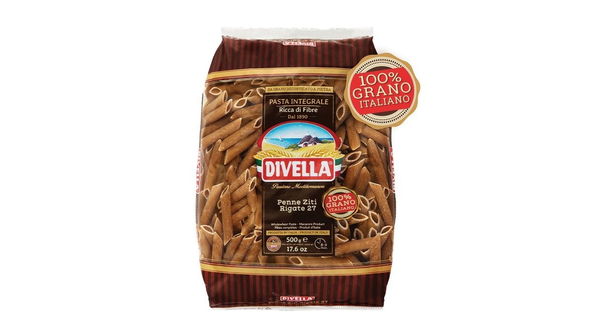 Divella Penne, celozrnné cestoviny, 500 g