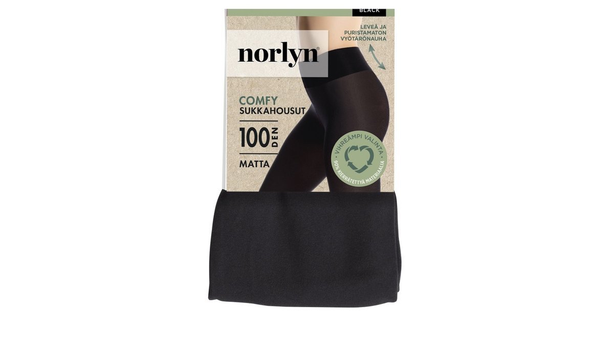 Norlyn Comfy 100den sukkahousut 40-44 musta