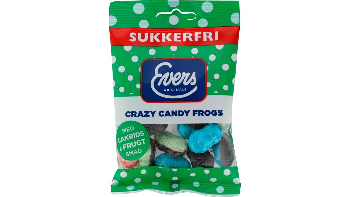 Crazy Candy Frogs Sukkerfri, Evers