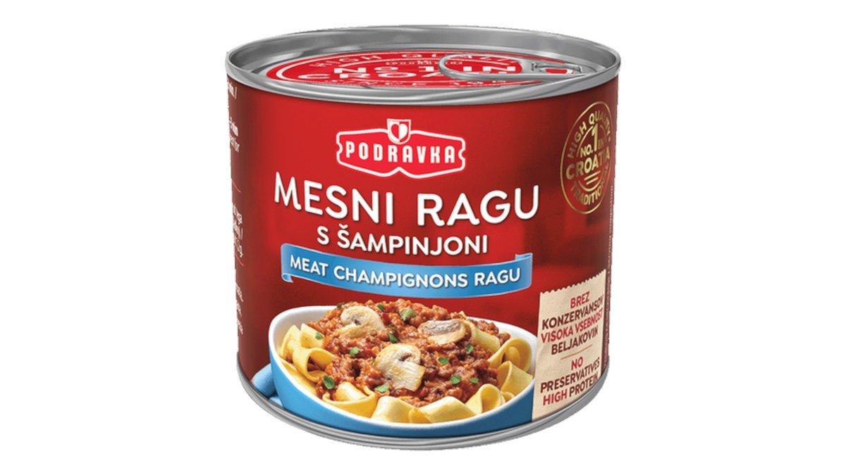 Podravka Mesni ragu s šampinjoni, 200 g | Wolt Market Maribor | Wolt