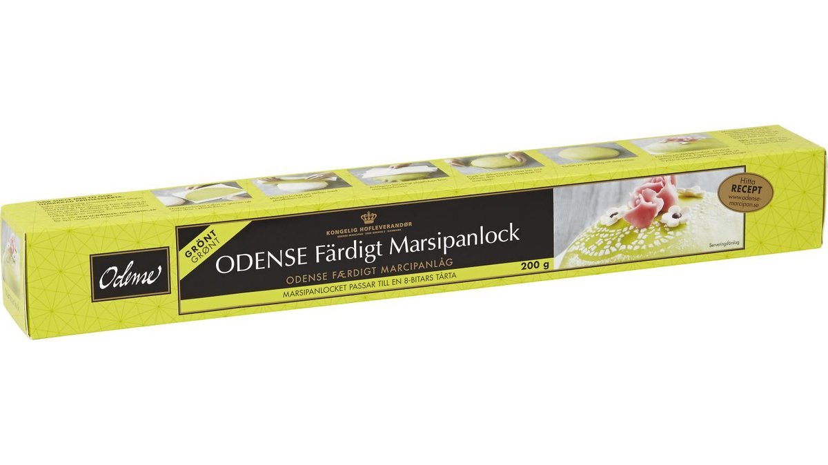 Odense Marsipanlock Grön, 200 g