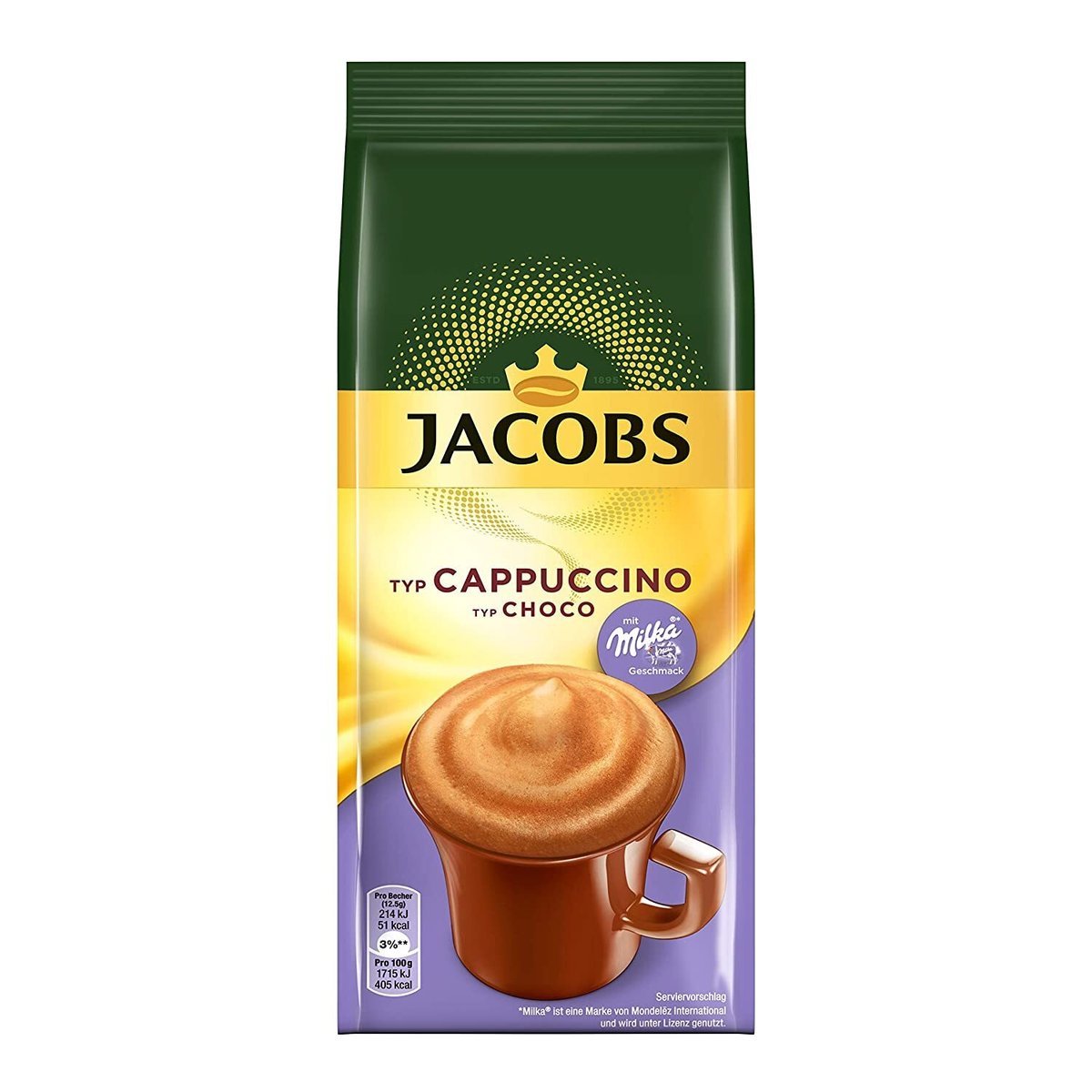 Напиток JACOBS Кофейный Cappuccino Choco 500г