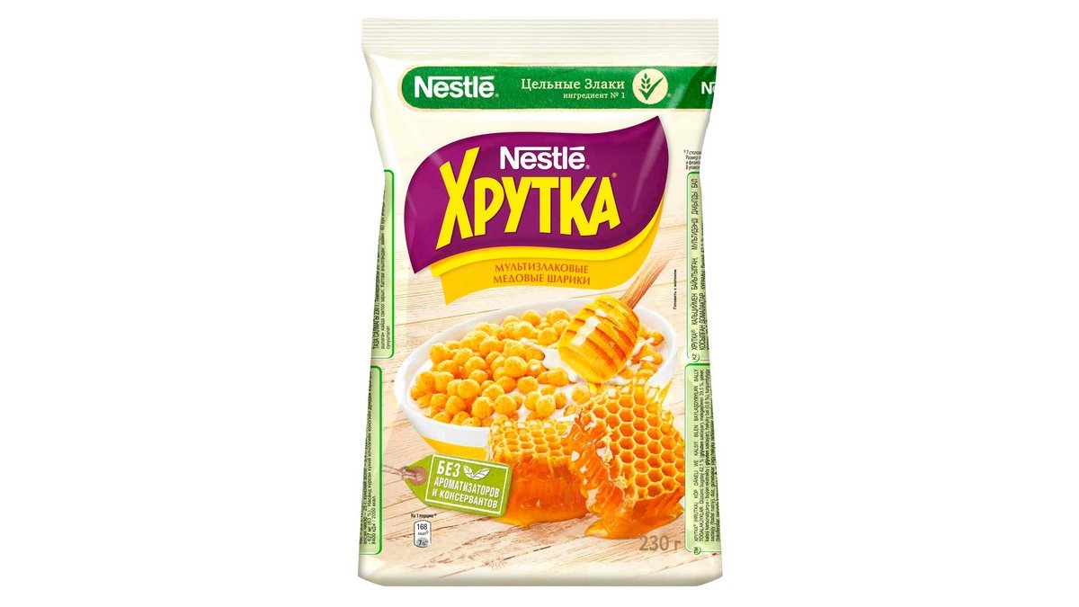 Хлопья NESTLE Хрутка Медовые шарики 230г м/у