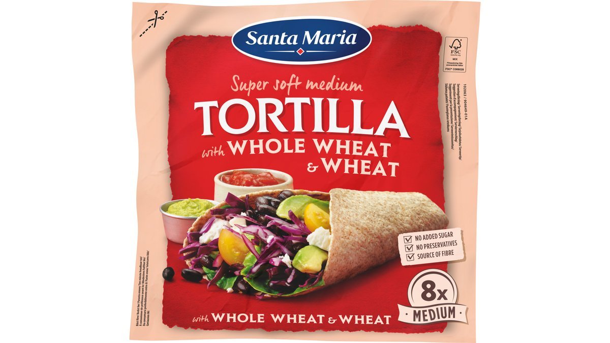 Santa Maria Tex Mex Tortilla Whole Wheat 320g