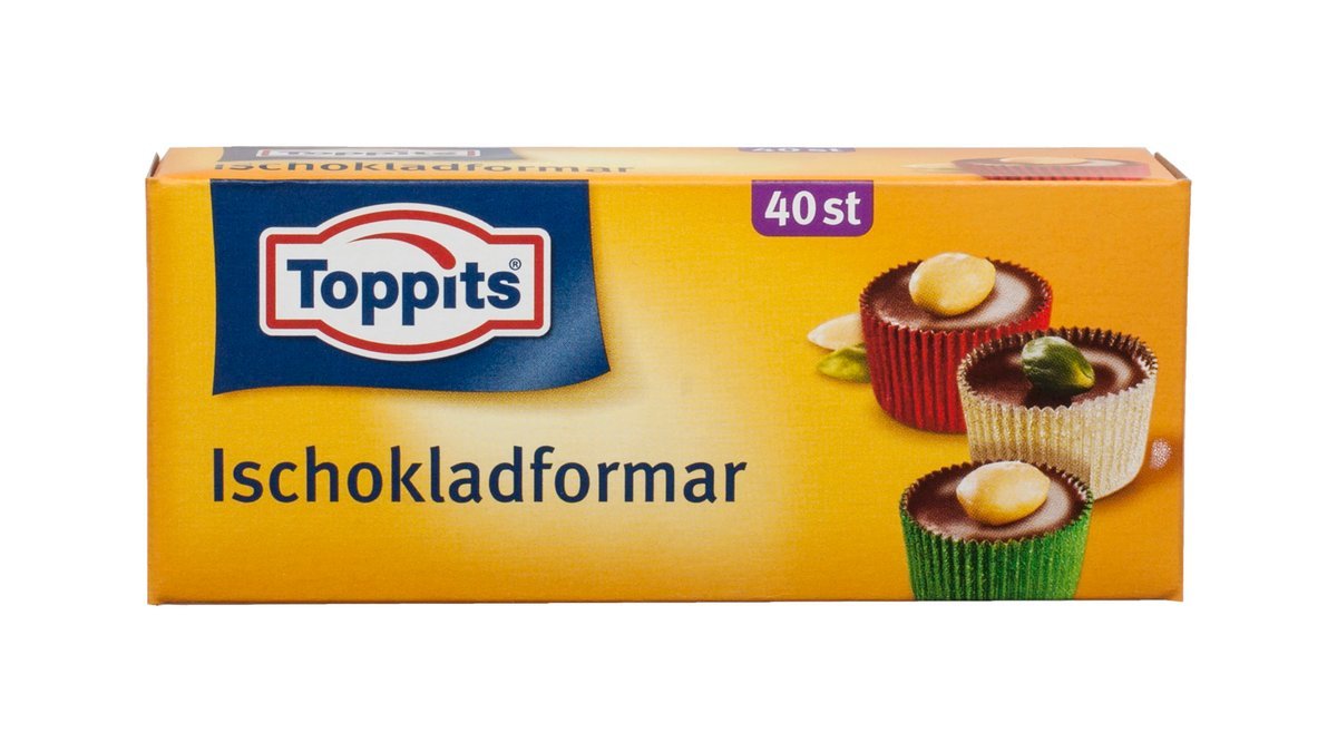 Toppits Formar Ischoklad, 40-pack