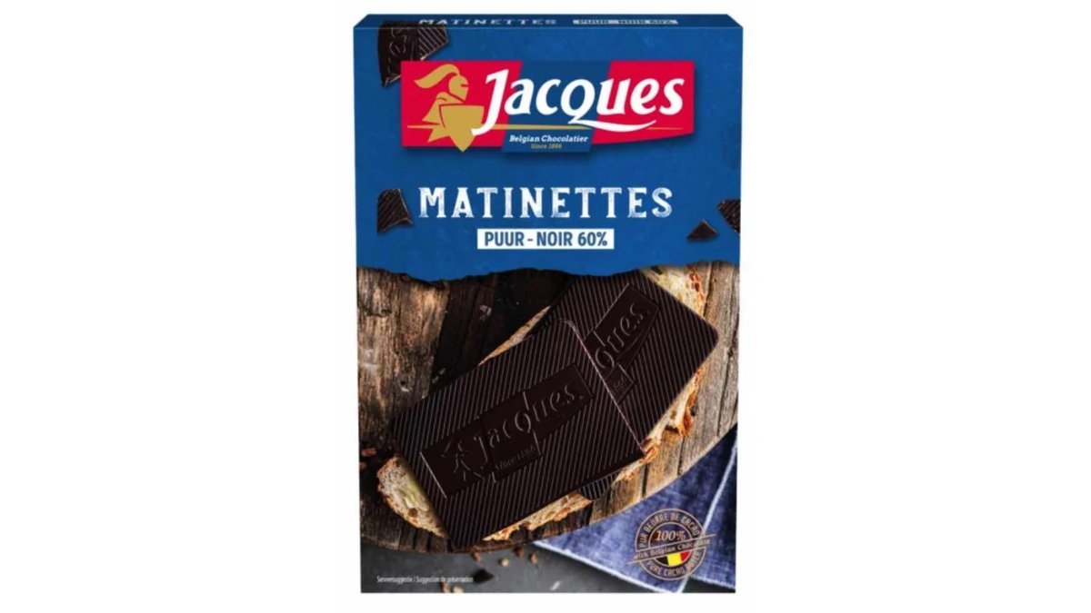 Pålægschokolade mørk, Jacques Matinettes 128 g