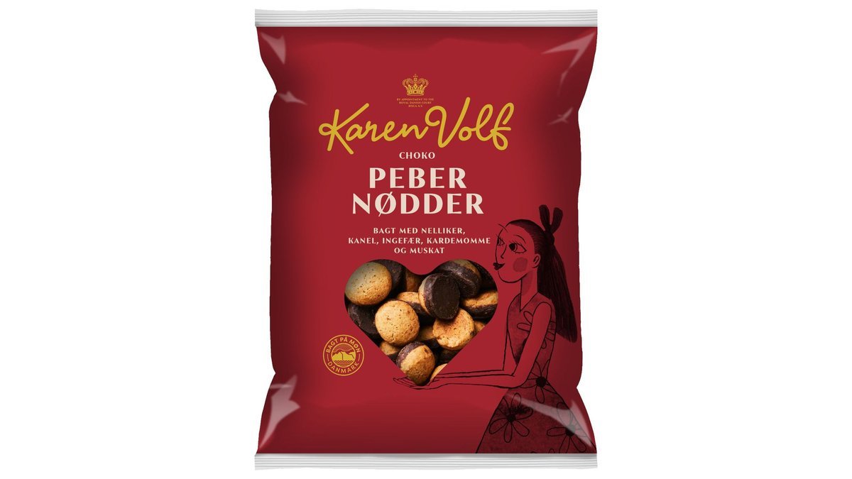 Pebernødder m. chokolade, Karen Volf