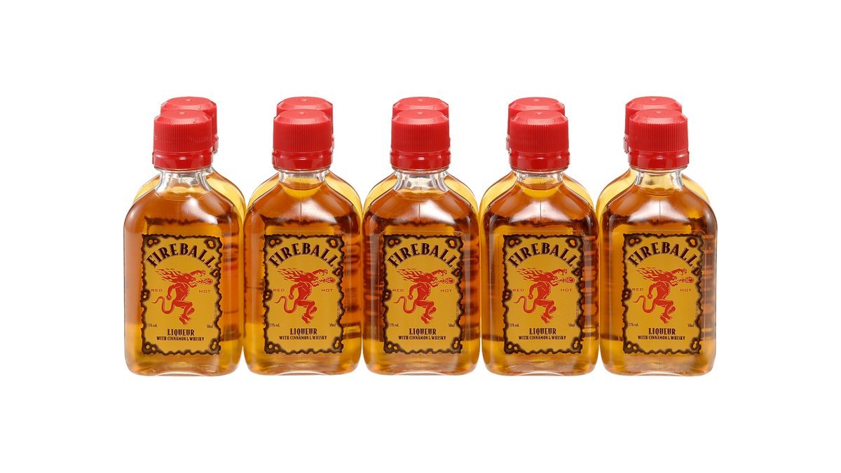 Fireball Cinnamon Whisky Likør 33% 10 stk.