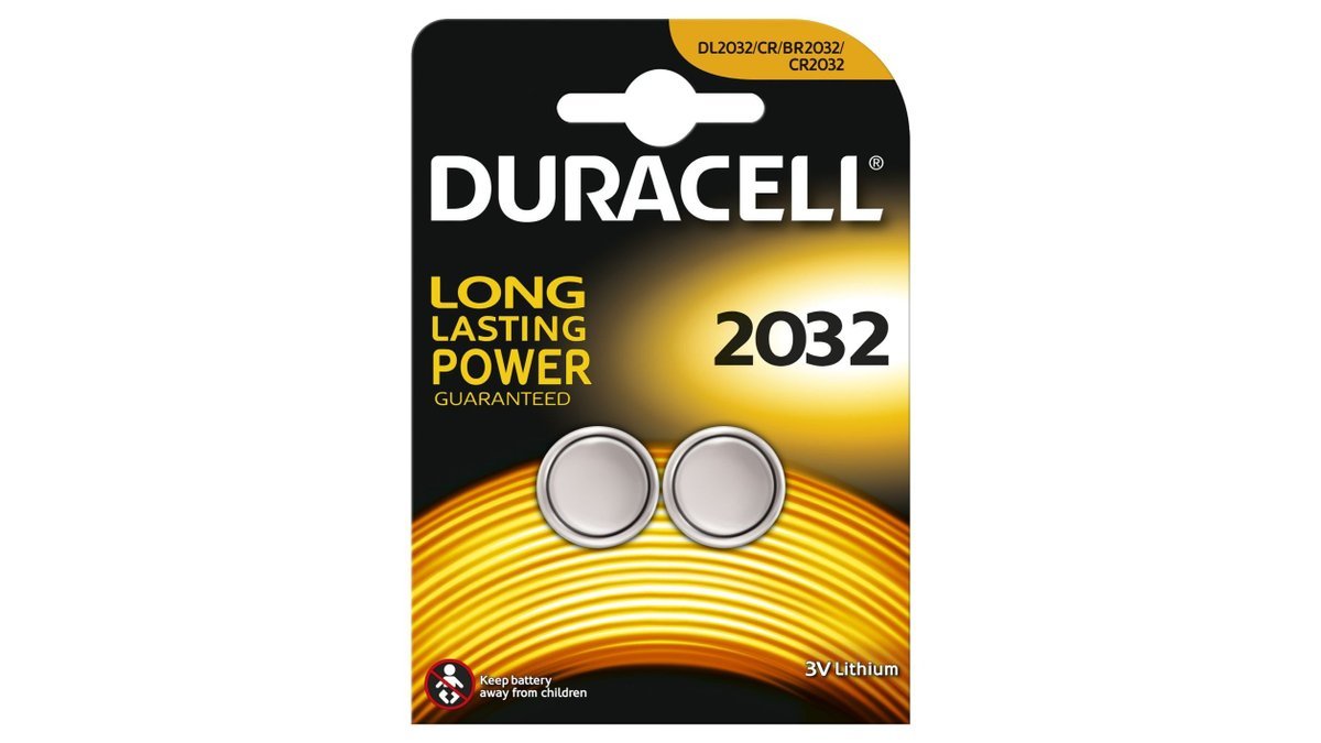 Knapcellebatterier CR 2032, Duracell Electronic
