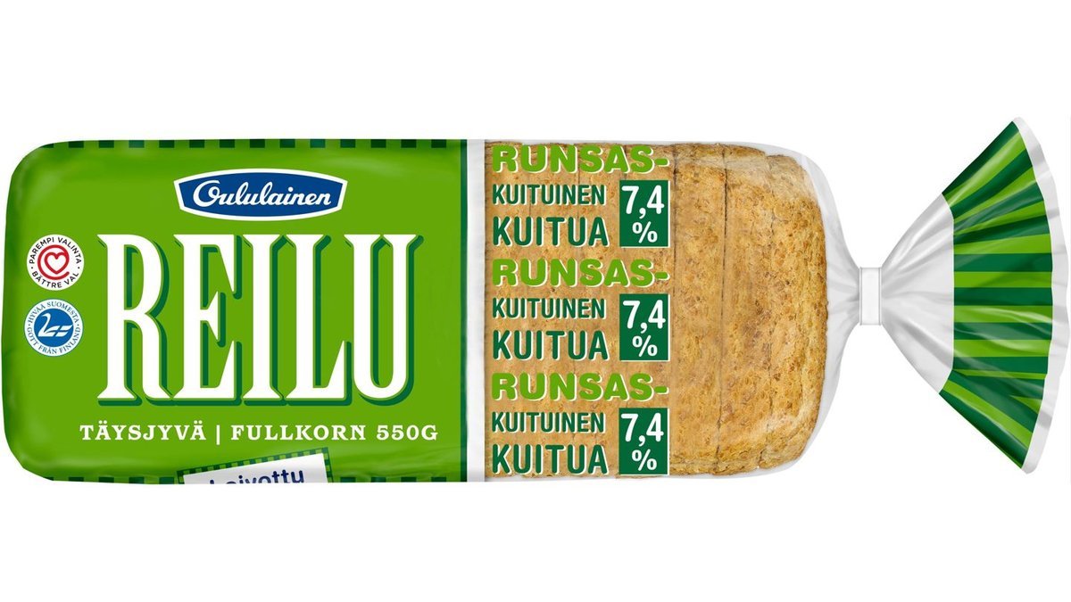 Oululainen Reilu Täysjyvä 550g