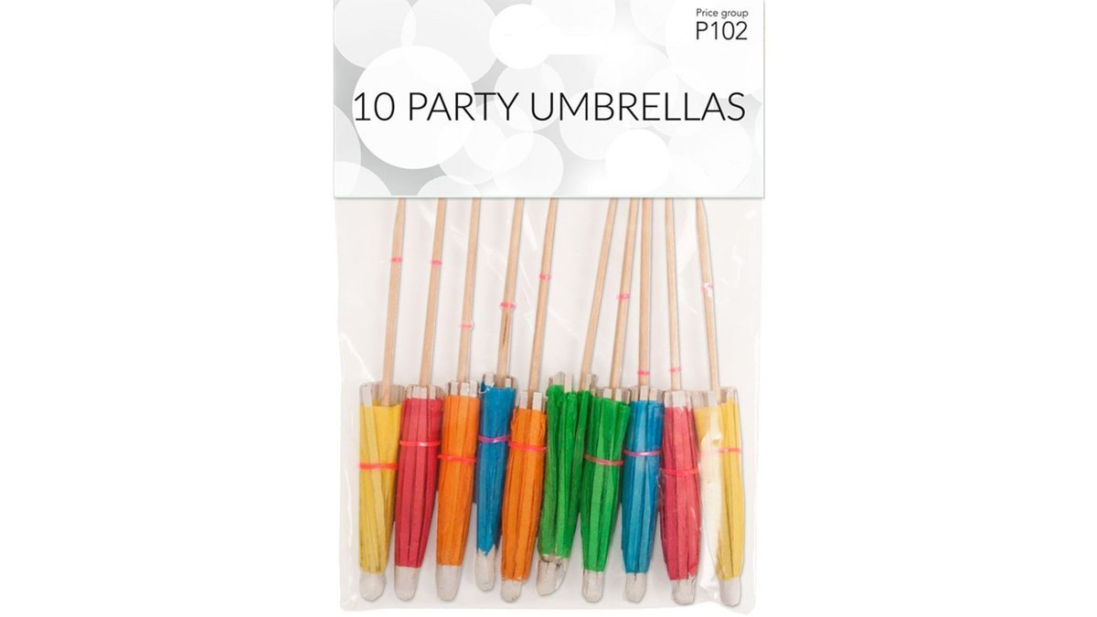 Happy Party Drinks Paraplyer Papir 10 stk