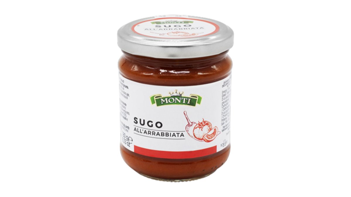Monti Sugo Arrabbiata sauce, pikantná paradajková omačka s čilli papričkami pesto, 180 g