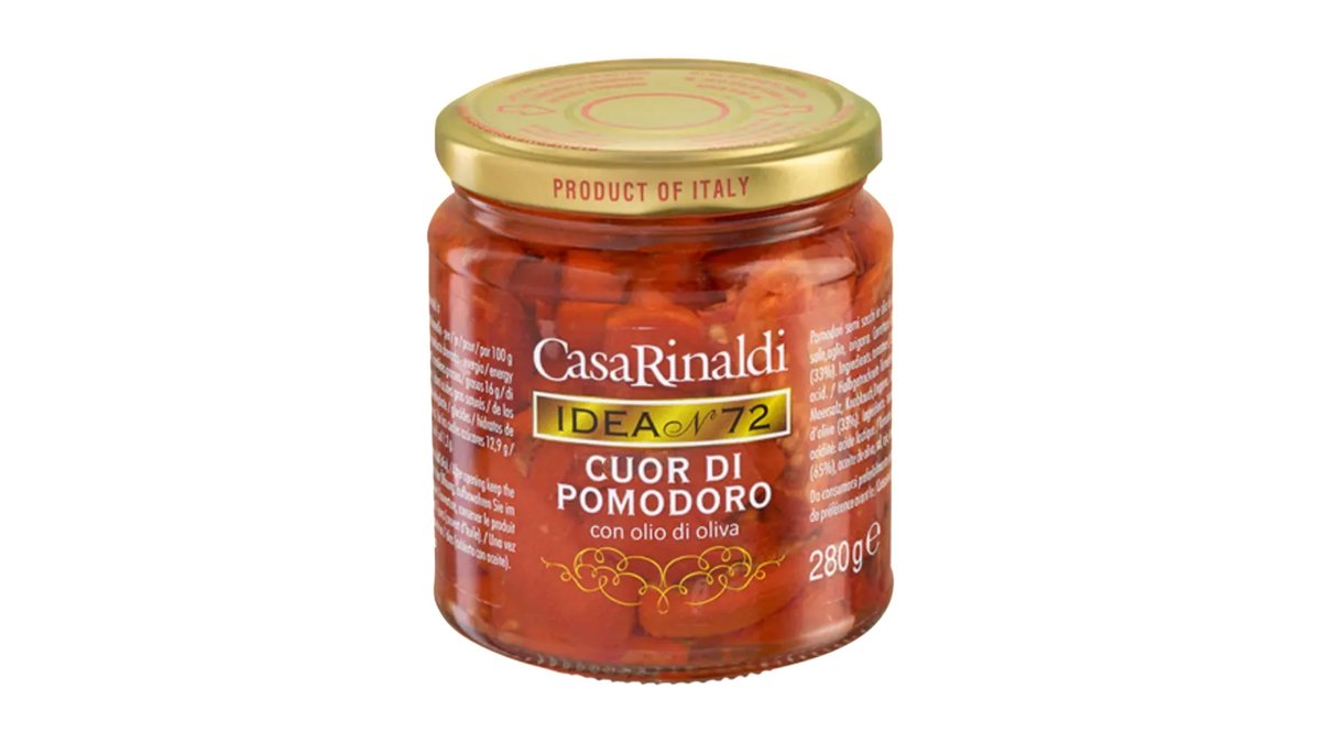 Casa Rinaldi Pomodorini secchi sušené paradajky v ochutenom bylinkovom oleji, 314 ml