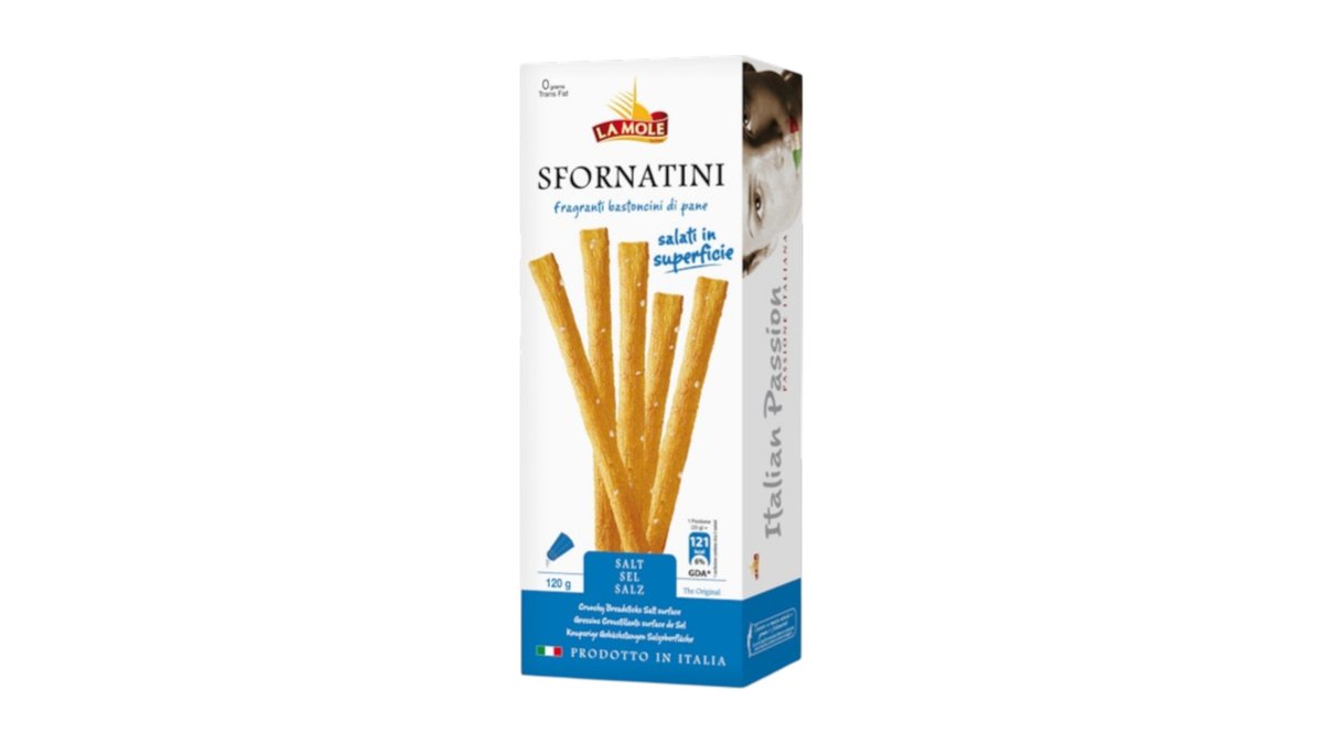 Grissin Sfornatini Al Sale, typické slané crackery/tyčinky z Talianska, 120 g