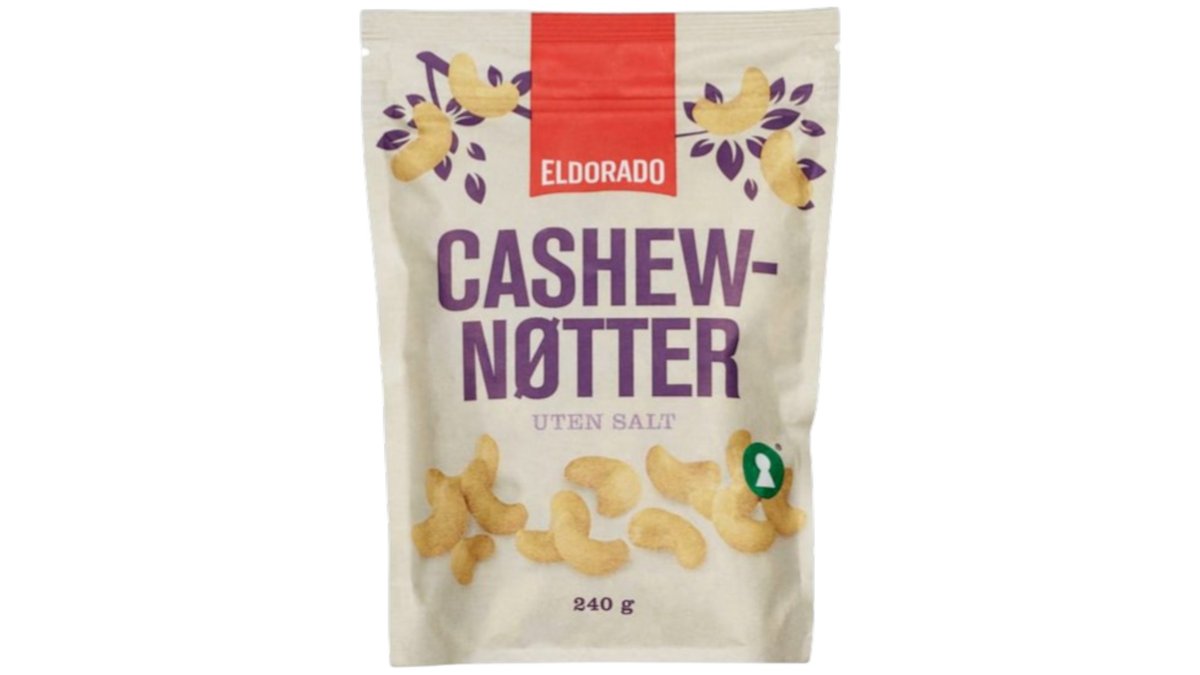 Eldorado Cashewnøtter utensalt, 240 g