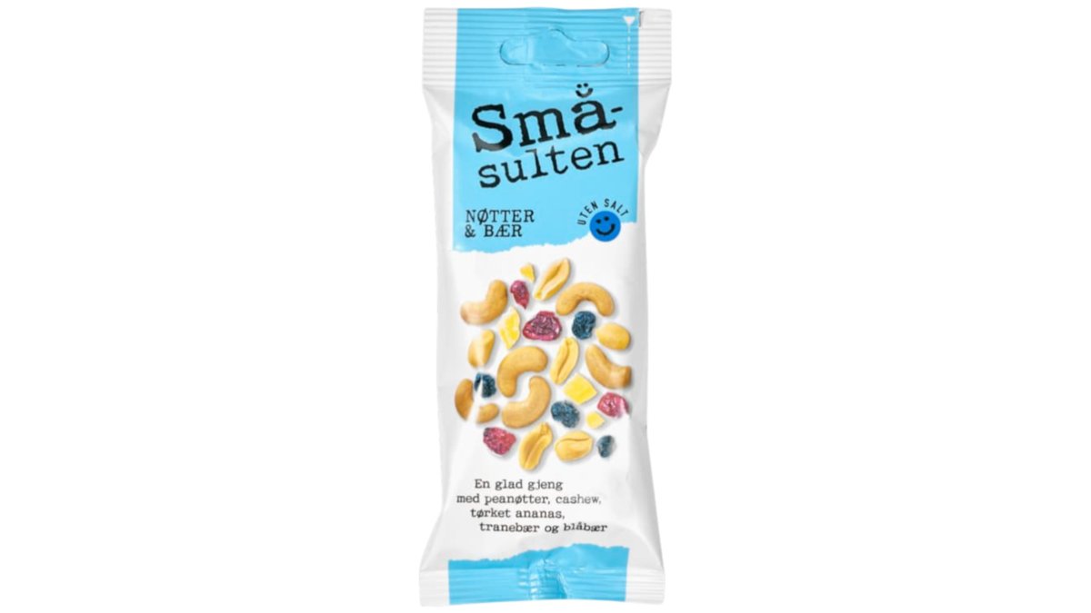 Småsulten Småsulten Mix Nøtter & Bær, 60 g