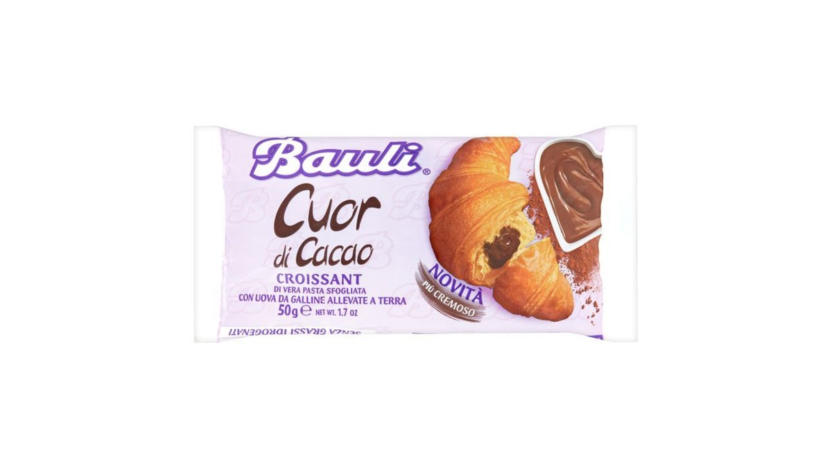Bauli Cuor di cacao croissant s krémovou kakaovou náplní 50g