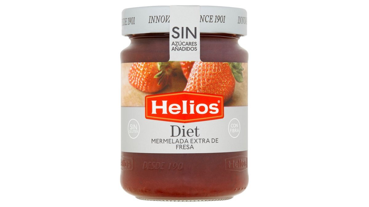 Helios Ovocná pomazánka jahodová pro diabetiky s kousky ovoce 280g