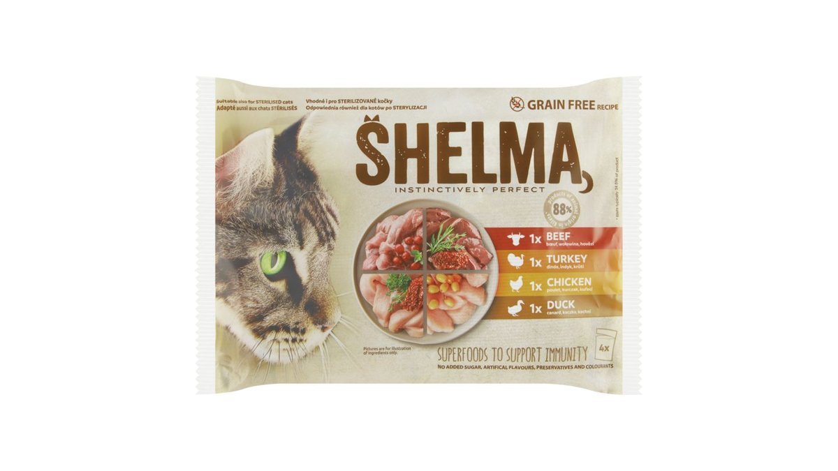 Shelma Bezobilné dušené filetky 4 x 85g