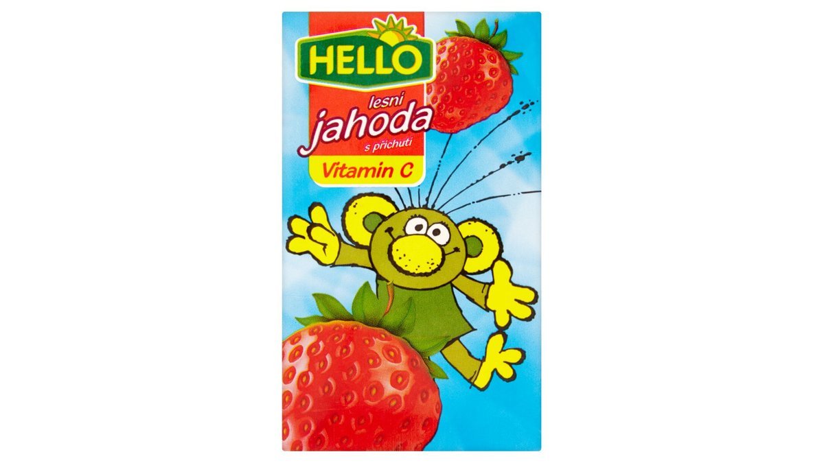 Hello Fruit drink with wild strawberry flavor with added vitamin C 250ml