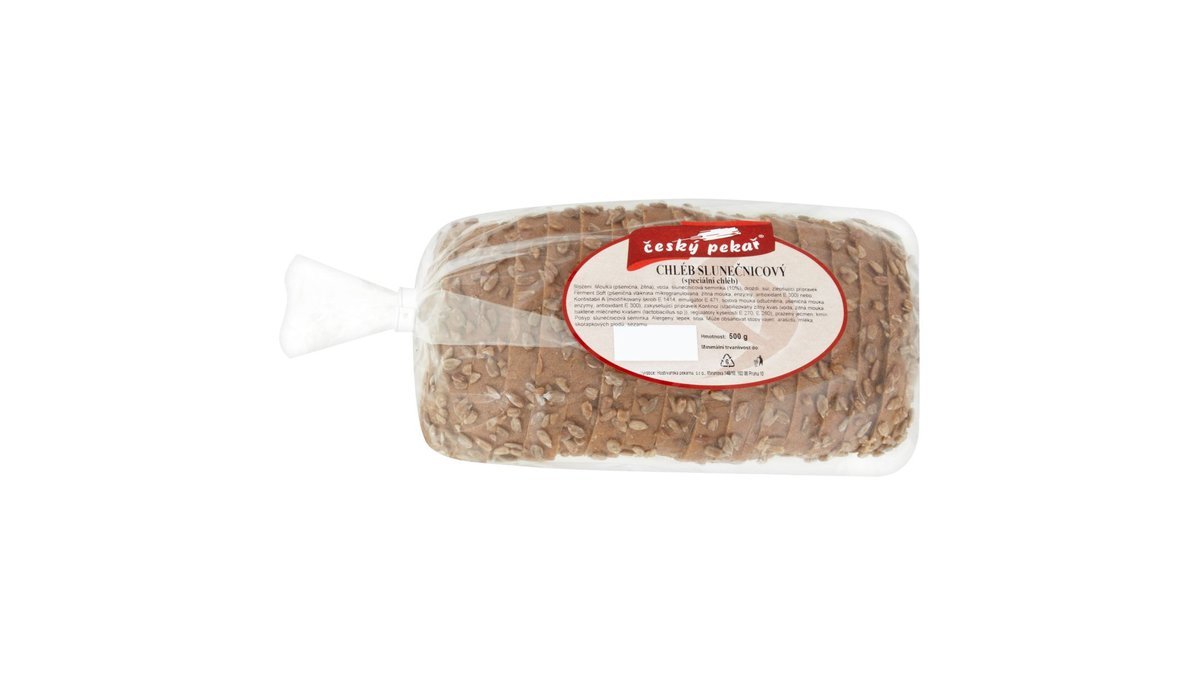 Chléb slunečnicový krájený balený 500g