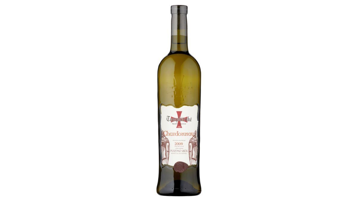 Templářské Sklepy Čejkovice Chardonnay 2009 pozdní sběr bílé suché víno 0,75l