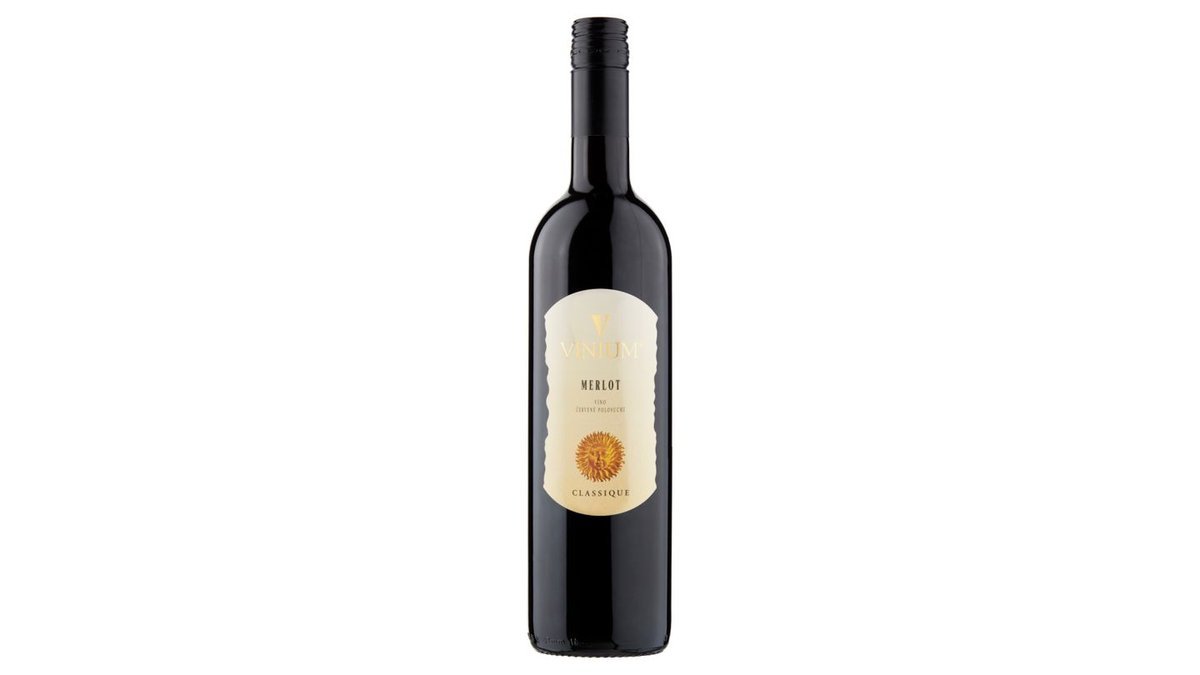Vinium Classique Merlot víno červené polosuché 0,75l
