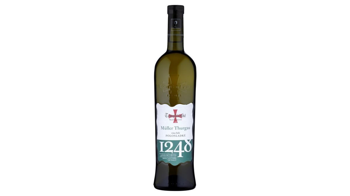Templářské Sklepy Čejkovice Müller Thurgau bílé polosladké víno 0,75l