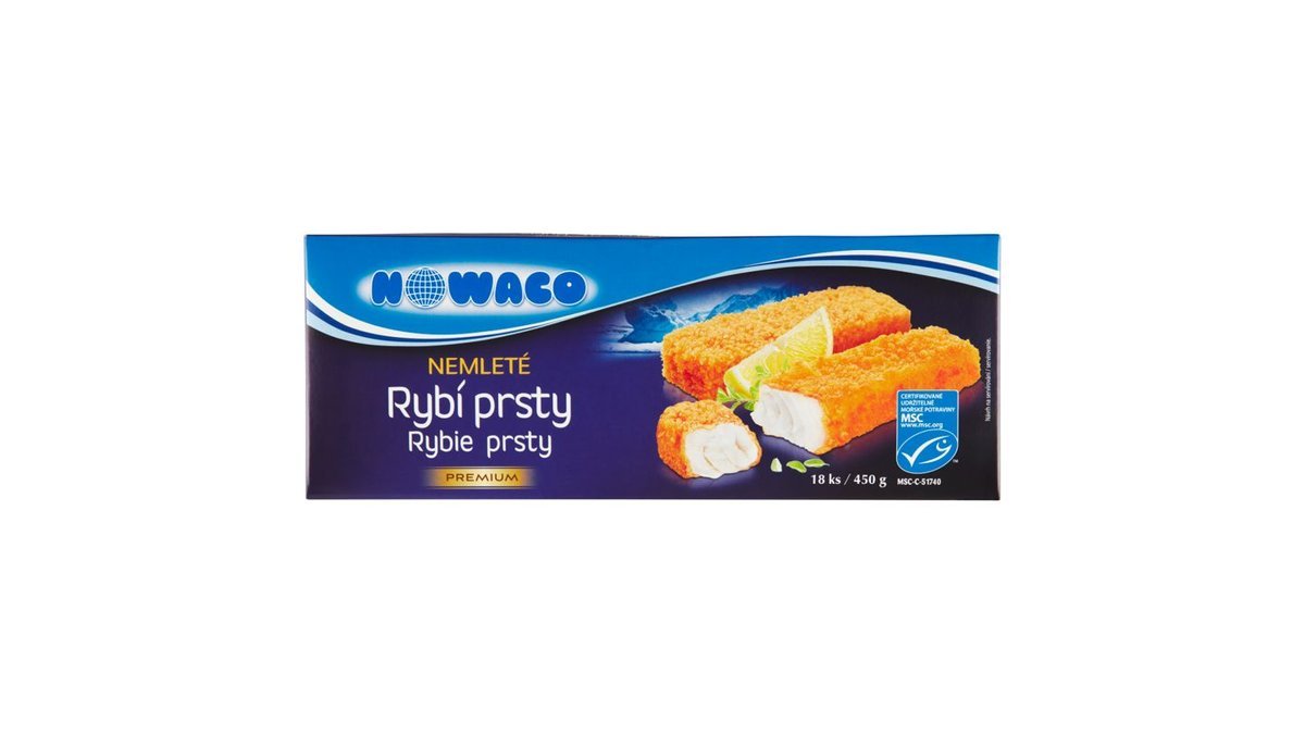 Nowaco Premium nemleté rybí prsty 18 ks 450g