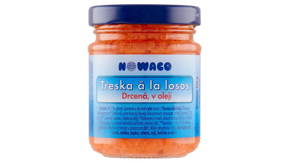 Nowaco Treska á la losos drcená v oleji 125g