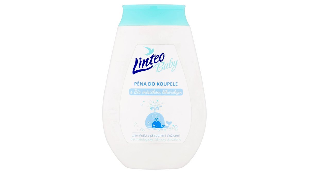 Linteo Baby Dětská pěna do koupele s Bio měsíčkem lékařským, 250 ml