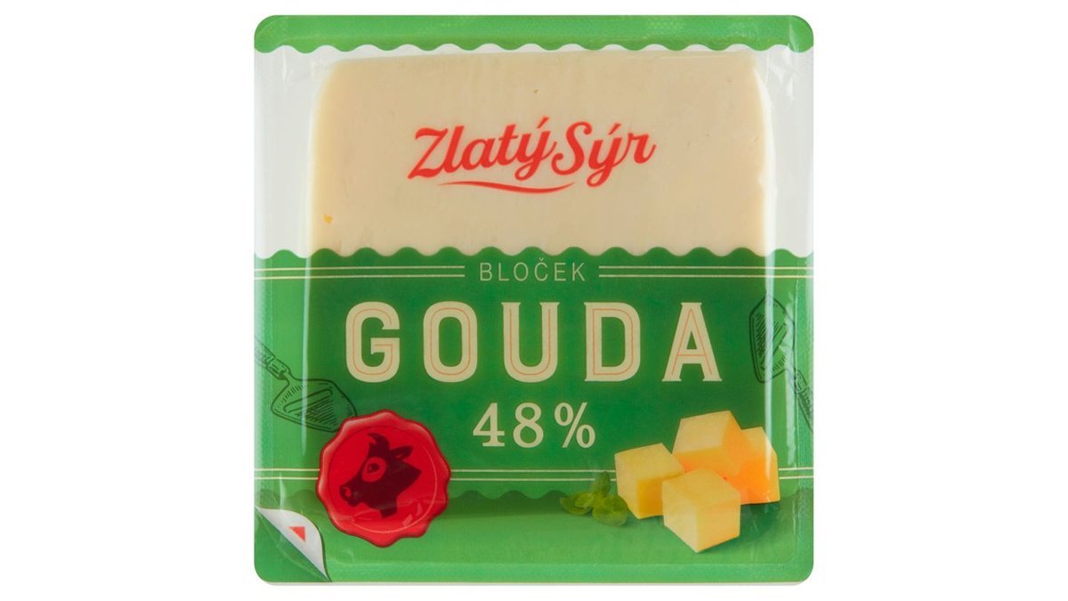 Zlatý Sýr Gouda 48% bloček 250g