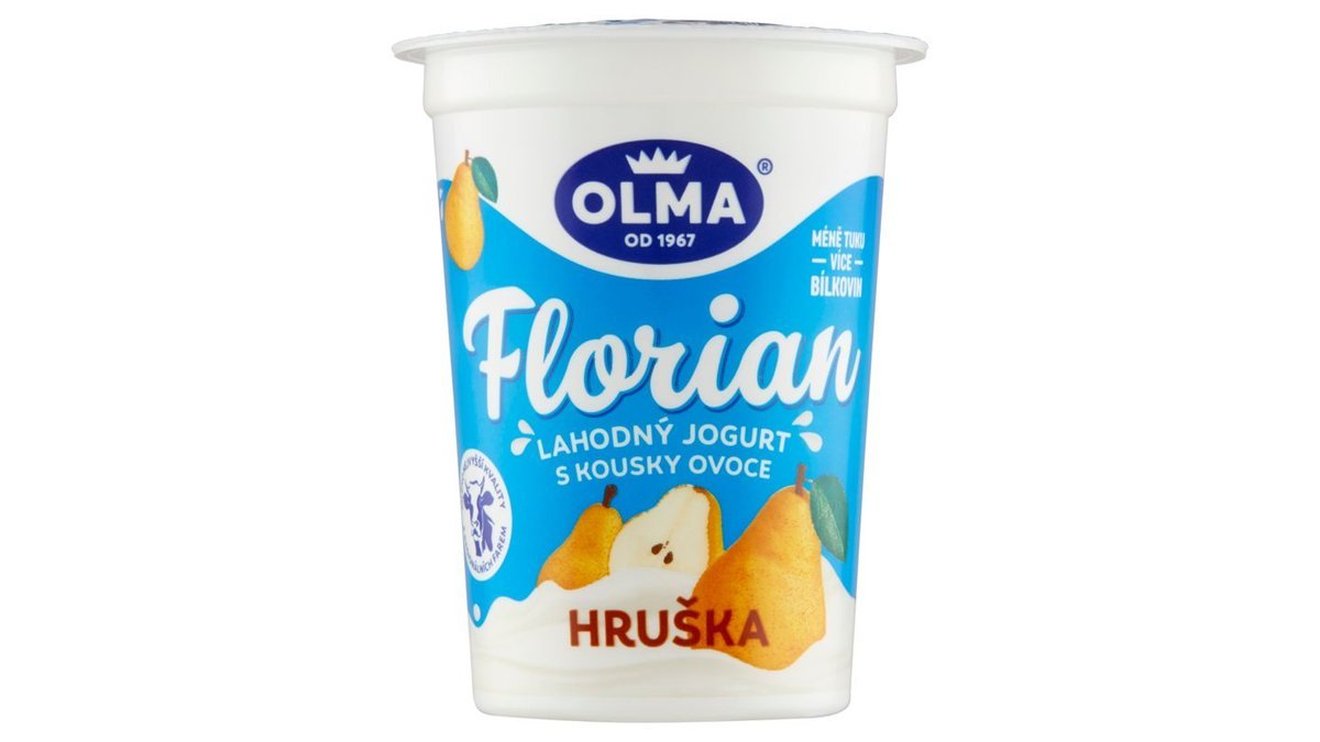 Olma Florian Lahodný jogurt s kousky ovoce hruška 150g