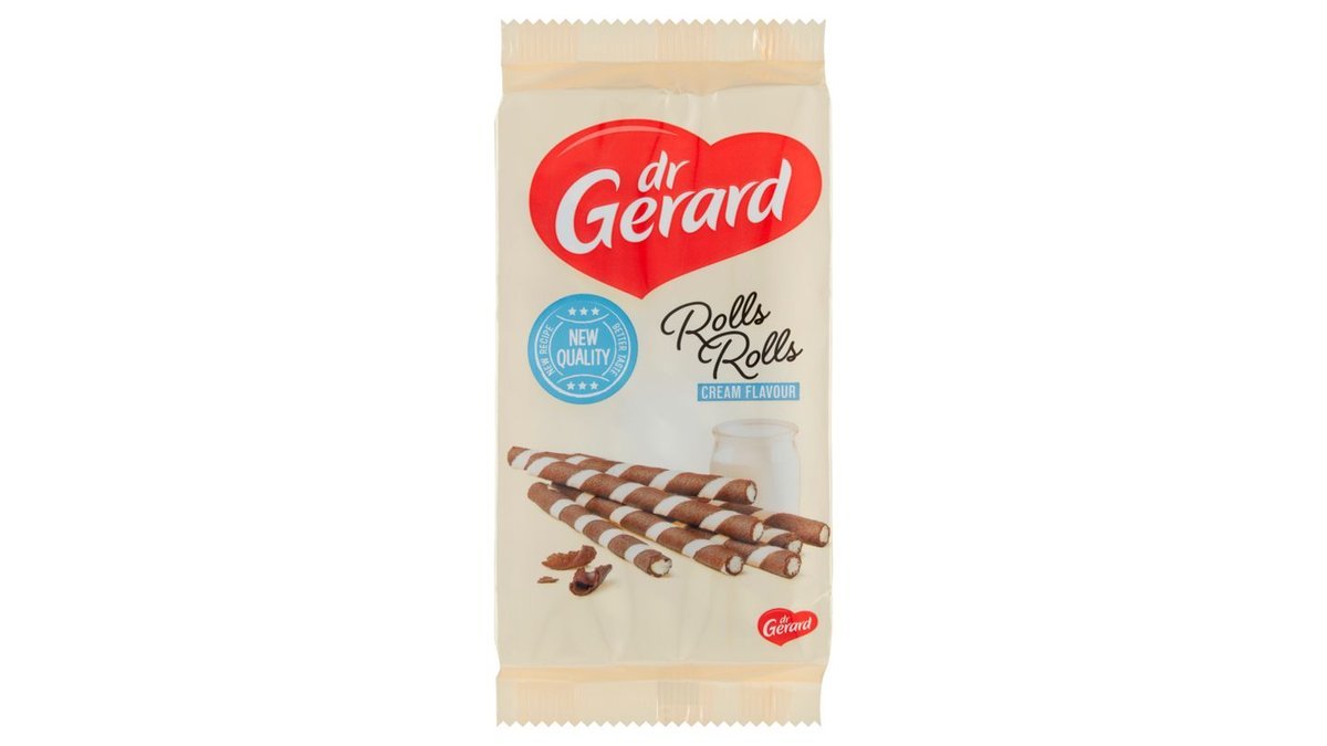 dr Gerard Rolls Rolls vaflové kakaové trubičky s krémem se smetanovou příchutí 160g