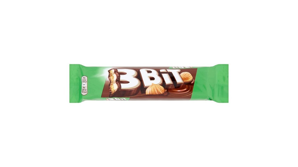 3Bit tyčinka se sušenkou lískoříšková, mléčná čokoláda 46g