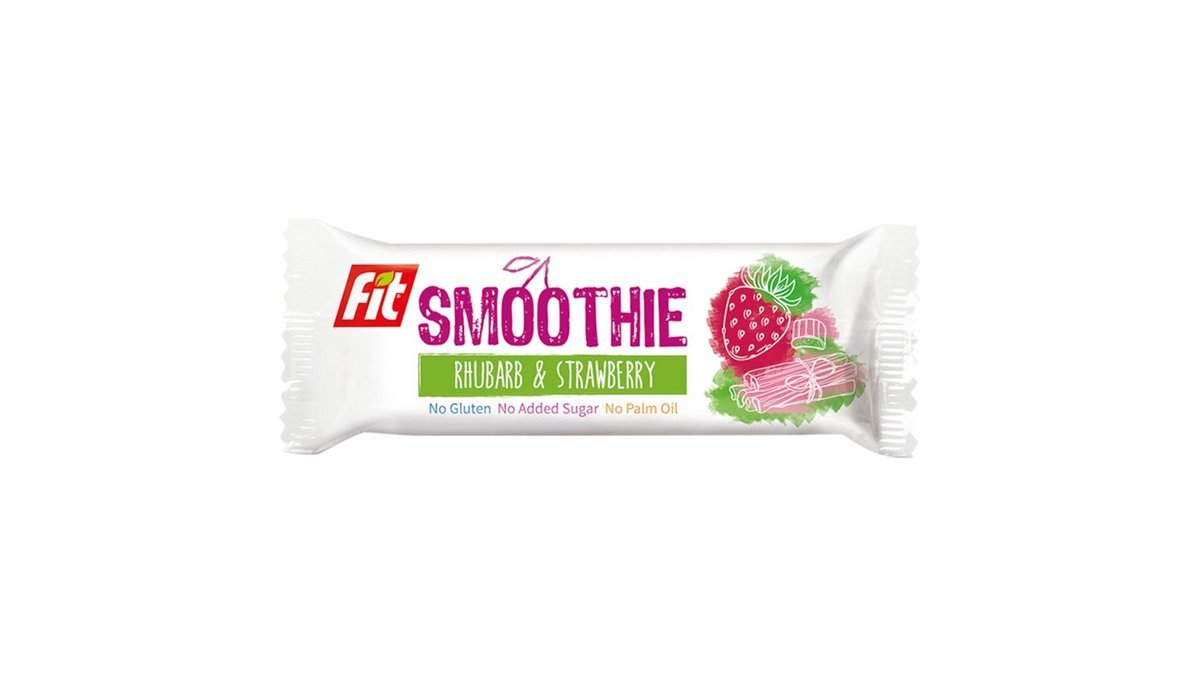 Fit Smoothie Tyčinka s rebarborou a jahodami 32g