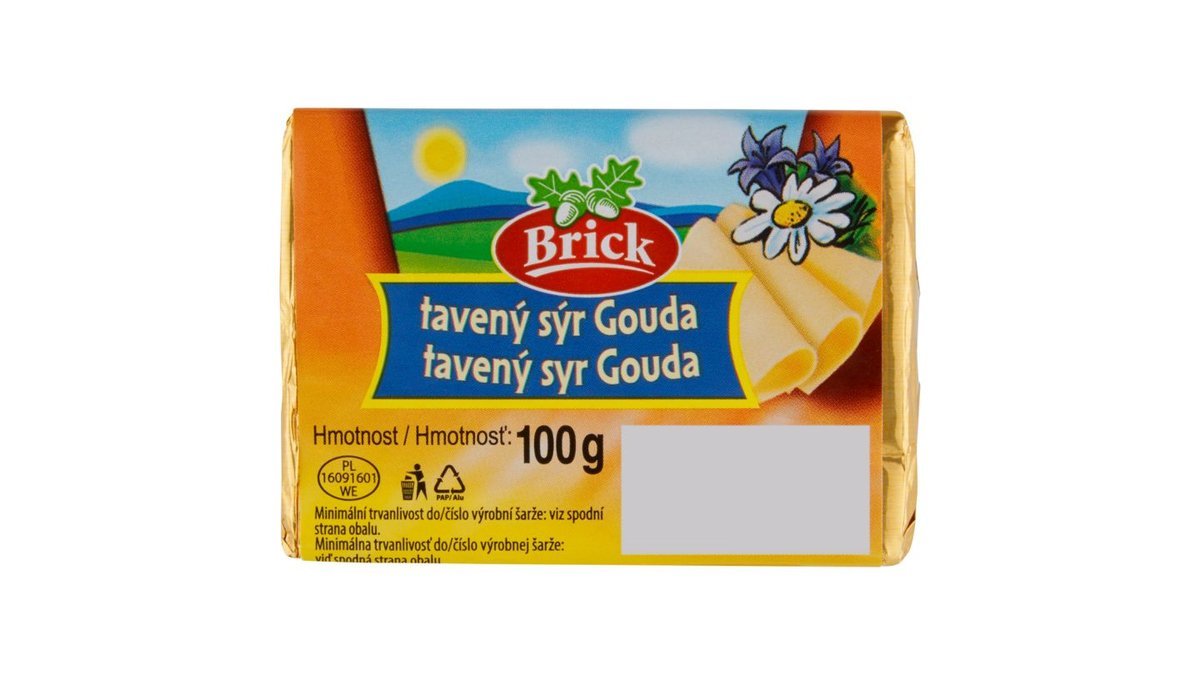Brick Tavený sýr Gouda 100g