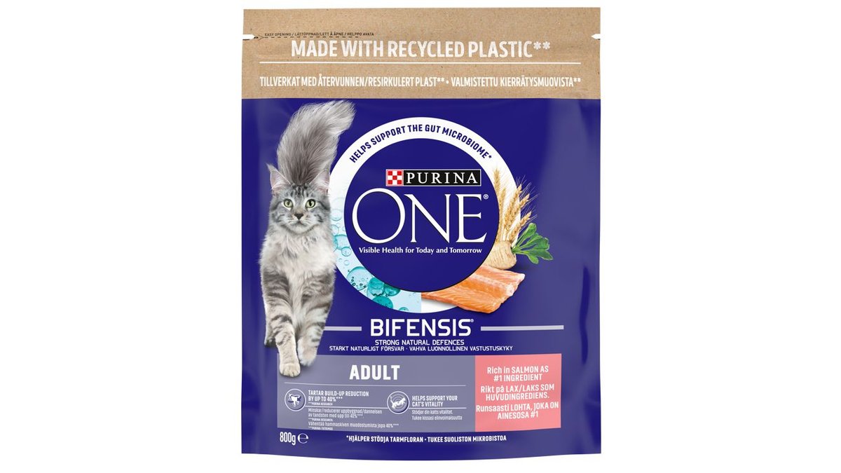 Purina Kattemat Tørrfor One Laks, 800 g