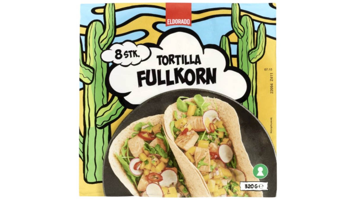 Eldorado Tortilla Soft Fullkorn 20 cm, 320 g